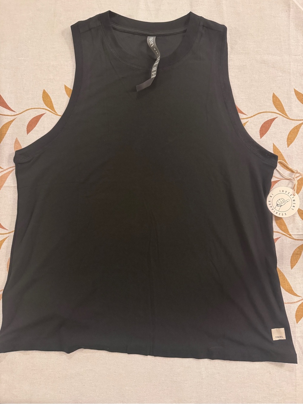 Vuori Black Sleeveless Energy Tank Top